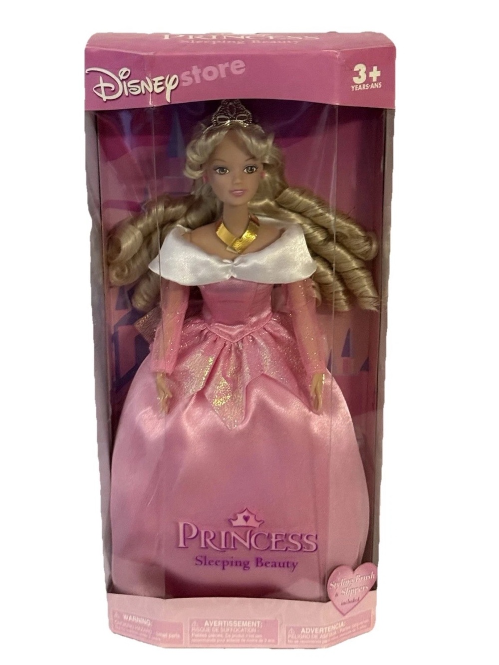 Disney Pink Sleeping Beauty Princess Doll with Blonde Hair
